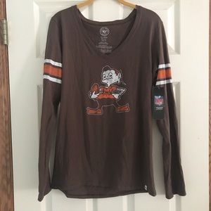 Cleveland Browns long-sleeved tee, size XL
